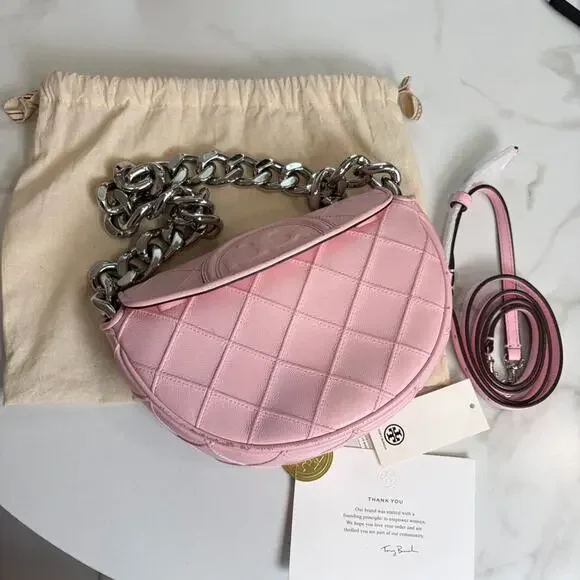 Tory Burch mini Fleming Soft Grain Crescent shoulder bag - Picture 2 of 16